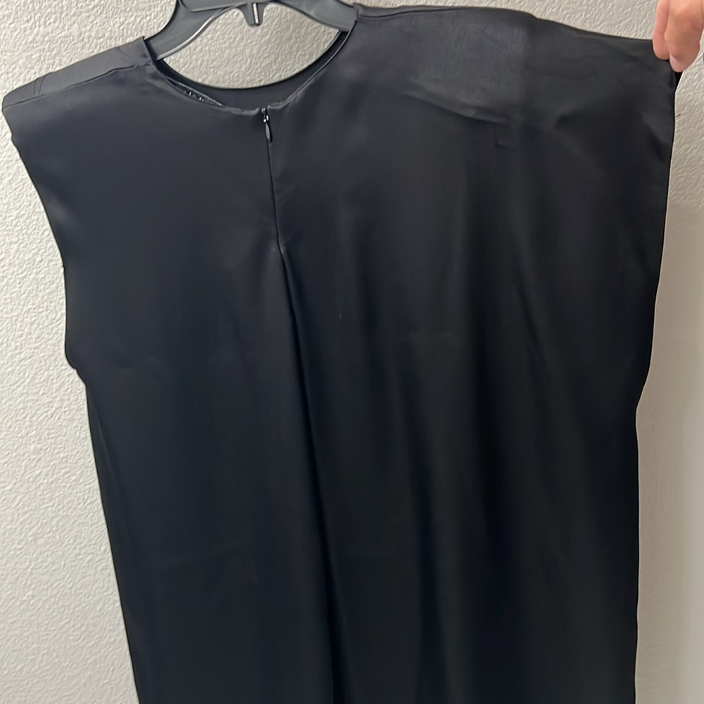 ASYMMETRICAL SATIN EFFECT DRESS